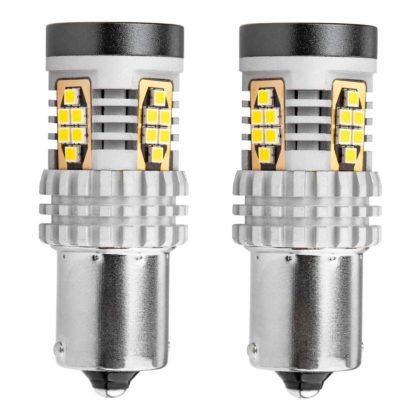 ΛΑΜΠΑΚΙΑ ΜΟΝΟΠΟΛΙΚΑ LED ΛΕΥΚΑ CAN-BUS P21W BA15S 12/24V 24xSMD 3020 ΑMiO - 2 TEM.