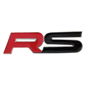 Αυτοκόλλητο Σήμα "RS" Μαύρο – Κόκκινο 10cm 1Τμχ