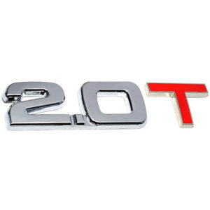 Αυτοκόλλητο Σήμα 2.0 Turbo Ασημί – Κόκκινο 10×2.5cm 1Τμχ