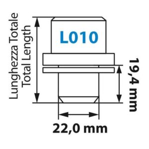 Μπουλόνια Ασφαλείας 14×1,50 19,44/42,6mm (22) ίσια με ροδέλα L010