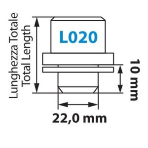 Μπουλόνια Ασφαλείας 14×1,5 19,4/40,8mm (22) ίσια με ροδέλα ORIGINAL L020