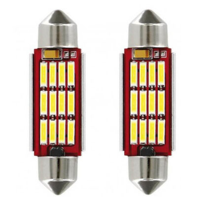 Λάμπες T10 12 Led Canbus Σωληνωτή 36mm 100280 2 Τεμάχια