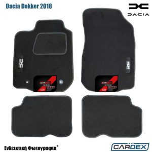 Dacia Dokker 2018 – Μαρκέ Πατάκια Αυτοκινήτου μοκέτα Eco-Line 4τμχ της Cardex