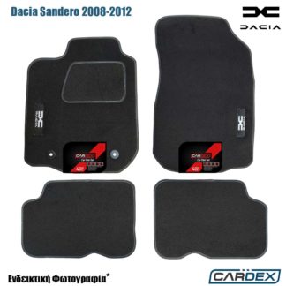 Dacia Sandero 2008-2012 - Μαρκέ Πατάκια Αυτοκινήτου μοκέτα Eco-Line 4τμχ της Cardex