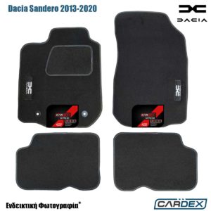 Dacia Sandero 2013-2020 – Μαρκέ Πατάκια Αυτοκινήτου μοκέτα Eco-Line 4τμχ της Cardex