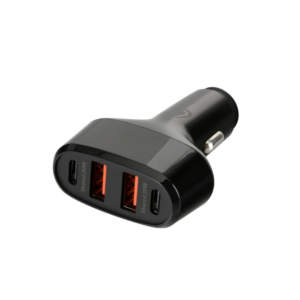 ΦΟΡΤΙΣΤΗΣ ΑΝΑΠΤΗΡΑ 12/24V MAX 50W ΜΕ 2 ΘΥΡΕΣ USB A & 2 ΘΥΡΕΣ USB C FAST CHARGE ΜΑΥΡΟΣ ROCKET 4 PRO LAMPA – 1 TEM.