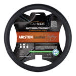 Κάλυμμα Τιμονιού Αυτοκινήτου Ariston Leather Feeling Μαύρο Small με πιστοποίηση REACH 36-37 cm 1 Τεμάχιο