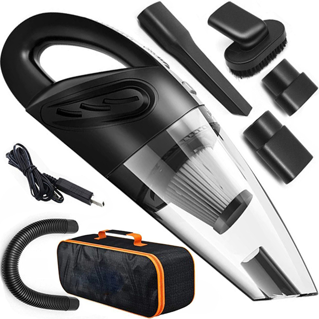 Ηλεκτρικό Σκουπάκι Αυτοκινήτου - Σπιτιού Επαναφορτιζόμενο Με Θήκη Μεταφοράς 120W R-6053