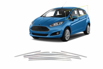 FORD FIESTA HB 5D 09+ TRIM ΠΑΡΑΘΥΡΩΝ ΑΝΩ ΑΝΟΞΕΙΔΩΤΟ ΑΤΣΑΛΙ ΧΡΩΜΙΟ ​ S-DIZAYN - 8 TEM.