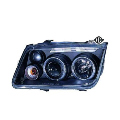 Φανάρια Μπροστινά Angel Eyes VW BORA 09.98+ Μαύρα