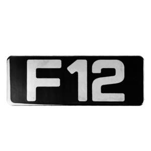 Αυτοκόλλητο Σήμα "F12" Σμάλτο 20.5×7.5cm 1Τμχ