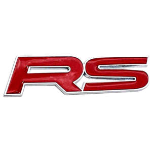 Αυτοκόλλητο Σήμα "RS" Κόκκινο – Ασημί 10x3cm 1Τμχ