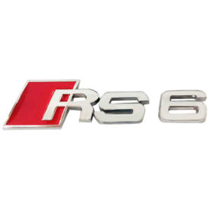 Αυτοκόλλητο Σήμα "RS-6" Κόκκινο – Ασημί 10x3cm 1Τμχ