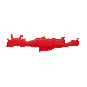 Αυτοκόλλητος Χάρτης Κρήτη Σμάλτο Κόκκινος 15×3.5cm 1Τμχ