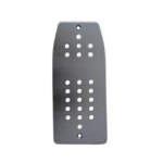 Footrest Αλουμινίου Universal Ασημί 19.5x9cm 1Τμχ