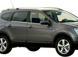 NISSAN QASHQAI+2 5D 2010-2014 TRIM ΜΑΡΚΕ ΠΑΡΑΘΥΡΩΝ ΑΥΤΟΚΟΛΛΗΤΑ ΧΡΩΜΙΟΥ 4ΤΕΜ.