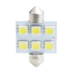 ΛΑΜΠΑΚΙΑ ΠΛΑΦΟΝΙΕΡΑΣ C5W/C10W 12V 1,44W SV8,5 36mm PREMIUM LED 6xSMD5050 ΛΕΥΚΟ BLISTER 2ΤΕΜ. M-TECH