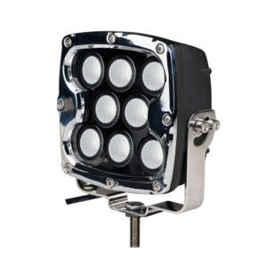 ΠΡΟΒΟΛΕΑΣ ΟΔΗΓΗΣΗΣ LED DRIVING LIGHTS  ΜΑΥΡΟΣ/ΧΡΩΜΙΟ 10-32V 80W 5600lm CREE LED ΤΕΤΡΑΓΩΝΟΣ (130 x 130 x 86 mm) M-TECH