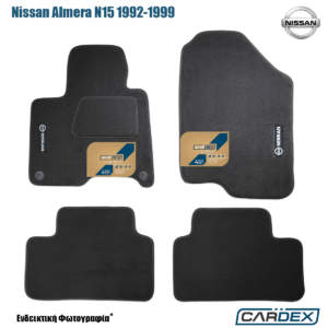 Πατάκια Αυτοκινήτου Nissan Almera N15 1992-1999 Μαρκέ μοκέτα Velourtec™ 4τμχ της Cardex