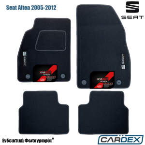 Πατάκια Αυτοκινήτου Seat Altea 2005-2012 Μαρκέ μοκέτα Eco-Line 4τμχ της Cardex