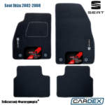 Πατάκια Αυτοκινήτου Seat Ibiza 2002-2008 Μαρκέ μοκέτα Eco-Line 4τμχ της Cardex