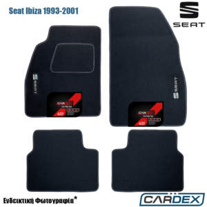 Πατάκια Αυτοκινήτου Seat Ibiza 1993-2001 Μαρκέ μοκέτα Eco-Line 4τμχ της Cardex