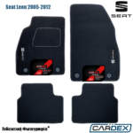 Πατάκια Αυτοκινήτου Seat Leon 2005-2012 Μαρκέ μοκέτα Eco-Line 4τμχ της Cardex