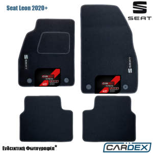 Πατάκια Αυτοκινήτου Seat Leon 2020+ Μαρκέ μοκέτα Eco-Line 4τμχ της Cardex