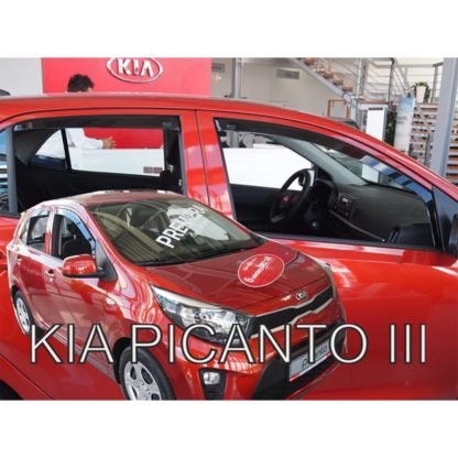 KIA PICANTO III 5D 2017+ - ΣΕΤ ΑΝΕΜΟΘΡΑΥΣΤΕΣ ΑΥΤΟΚΙΝΗΤΟΥ ΑΠΟ ΕΥΚΑΜΠΤΟ ΦΙΜΕ ΠΛΑΣΤΙΚΟ HEKO - 4 ΤΕΜ.