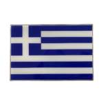 GREECE ΑΥΤΟΚΟΛΛΗΤΗ ΕΛΛΗΝΙΚΗ ΣΗΜΑΙΑ 13,8 X 9,4 cm ΜΠΛΕ/ΛΕΥΚΟ/ΧΡΩΜΙΟ ΜΕ ΕΠΙΚΑΛΥΨΗ ΕΠΟΞΕΙΔΙΚΗΣ ΡΥΤΙΝΗΣ (ΥΓΡΟ ΓΥΑΛΙ) - 1 ΤΕΜ.