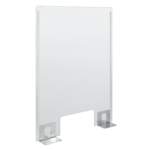 ΠΡΟΣΤΑΤΕΥΤΙΚΟ ΔΙΑΧΩΡΙΣΤΙΚΟ ΤΖΑΜΙ PLEXIGLASS 3mm 66x96cm ΜΕ ΤΡΥΠΑ ΚΑΙ ΒΑΣΕΙΣ ΣΤΗΡΙΞΗΣ ΑΛΟΥΜΙΝΙΟΥ