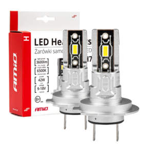 ΛΑΜΠΕΣ LED H7 H-SERIES 9>18V 42W 6500K 3600lm +200% CSP LED  AMiO – 2 TEM.