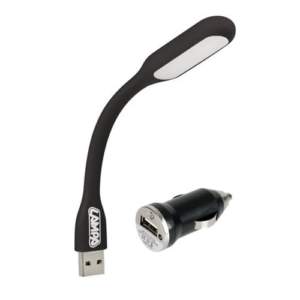 ΠΛΑΦΟΝΙΕΡΑ ΑΝΑΓΝΩΣΗΣ 2 ΣΕ 1 COB LED & ΦΟΡΤΙΣΤΗΣ USB 12/24V – 1000mA (ΜΑΥΡΗ/ΕΥΚΑΜΠΤΗ)