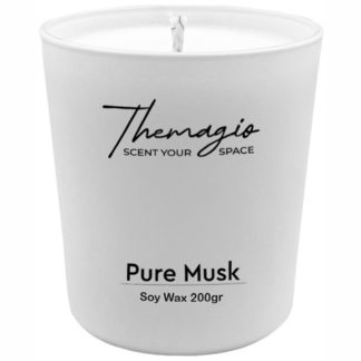 Αρωματικό Κερί Σόγιας Με Ξύλινο Καπάκι Themagio Pure Musk 200gr 1 Τεμάχιο