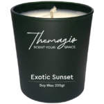 Αρωματικό Κερί Σόγιας Με Ξύλινο Καπάκι Themagio Exotic Sunset 200grι 1 Τεμάχιο