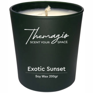 Αρωματικό Κερί Σόγιας Με Ξύλινο Καπάκι Themagio Exotic Sunset 200grι 1 Τεμάχιο