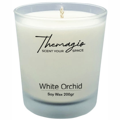Αρωματικό Κερί Σόγιας Με Ξύλινο Καπάκι Themagio White Orchid 200gr 1 Τεμάχιο