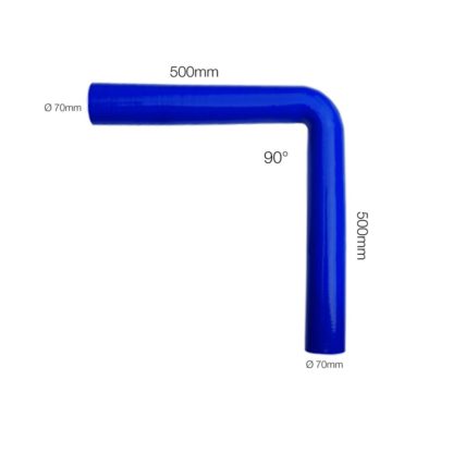 ΓΩΝΙΑ ΣΙΛΙΚΟΝΗΣ ΜΠΛΕ Φ70 90 ΜΟΙΡΕΣ 100cm (50+50cm) SIMONI RACING - 1 TEM.