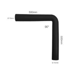 ΓΩΝΙΑ ΣΙΛΙΚΟΝΗΣ ΜΑΥΡΗ Φ70 90 ΜΟΙΡΕΣ 100cm (50+50cm) SIMONI RACING – 1 TEM.