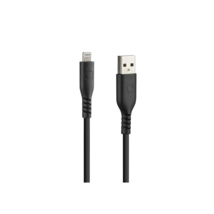 ΚΑΛΩΔΙΟ ΦΟΡΤΙΣΗΣ & ΜΕΤΑΦΟΡΑΣ ΔΕΔΟΜΕΝΩΝ USB A >APPLE 8PIN 3000mA/18W ΣΙΛΙΚΟΝΗΣ ΜΑΥΡΟ 150cm OPTILINE LAMPA - 1 TEM.