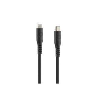 ΚΑΛΩΔΙΟ ΦΟΡΤΙΣΗΣ USB TYPE C >APPLE 8PIN 3000mA/60W (PD POWER DELIVERY) ΣΙΛΙΚΟΝΗΣ ΜΑΥΡΟ 60cm OPTILINE LAMPA - 1 TEM.