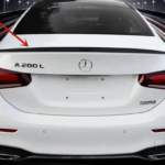 Αεροτομή πορτ μπαγκάζ για Mercedes W177 A-Class (2019+) sedan - μαύρη γυαλιστερή