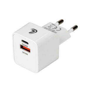 ΦΟΡΤΙΣΤΗΣ ME OIKIAKH ΠΡΙΖΑ 220/240V 20W  ΜΕ 2 ΘΥΡΕΣ USB (A+C) LAMPA – 1 ΤΕΜ.