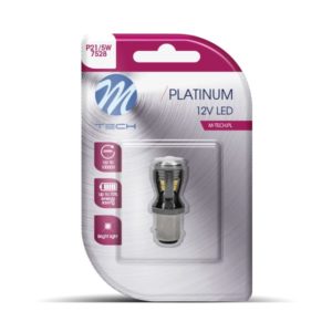 P21/5W 12/24V BAY15d 14xSMD2835 3,0W LED ΛΕΥΚΟ CAN-BUS BLISTER  M-TECH – 1 ΤΕΜ.