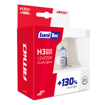 H3 12V 55W PK22s LUMITEC LIMITED +130% UP TO 40m AMIO - 2 ΤΕΜ.