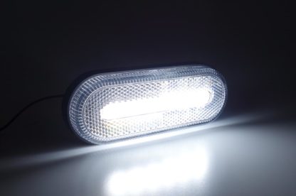 ΦΩΣ ΟΓΚΟΥ ΦΟΡΤΗΓΟΥ LED ΛΕΥΚΟ ΟΒΑΛ 10-30V 124x49x22mm ΑΔΙΑΒΡΟΧΟ OM-01-W AMIO 1ΤΕΜ.