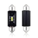 ΛΑΜΠΑΚΙΑ ΠΛΑΦΟΝΙΕΡΑΣ 39mm 12/24V 3,1W 5600K 1LED ULTRA BRIGHT CAN-BUS FESTOON (ΛΕΥΚΟ) AMiO - 2 ΤΕΜ.