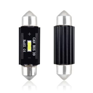 ΛΑΜΠΑΚΙΑ ΠΛΑΦΟΝΙΕΡΑΣ 39mm 12/24V 3,1W 5600K 1LED ULTRA BRIGHT CAN-BUS FESTOON (ΛΕΥΚΟ) AMiO – 2 ΤΕΜ.