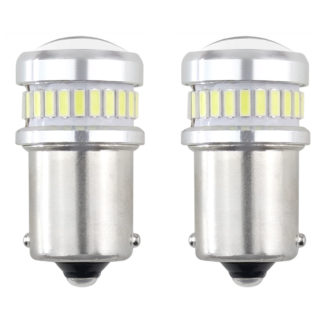 R5W/R10W 12/24V BA15s 24+6xSMD3030 CAN-BUS ΔΙΑΘΛΑΣΗΣ (ΜΟΝΟΠΟΛΙΚΟ/ΦΟΥΝΤΟΥΚΙ) LED ΑΜΙΟ - 2ΤΕΜ.