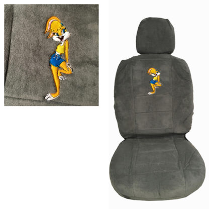Ημικαλύμματα Καθισμάτων Αυτοκινήτου Πετσετέ Bugs Bunny & Lola Γκρι-Γκρι Ζευ 4Τμχ